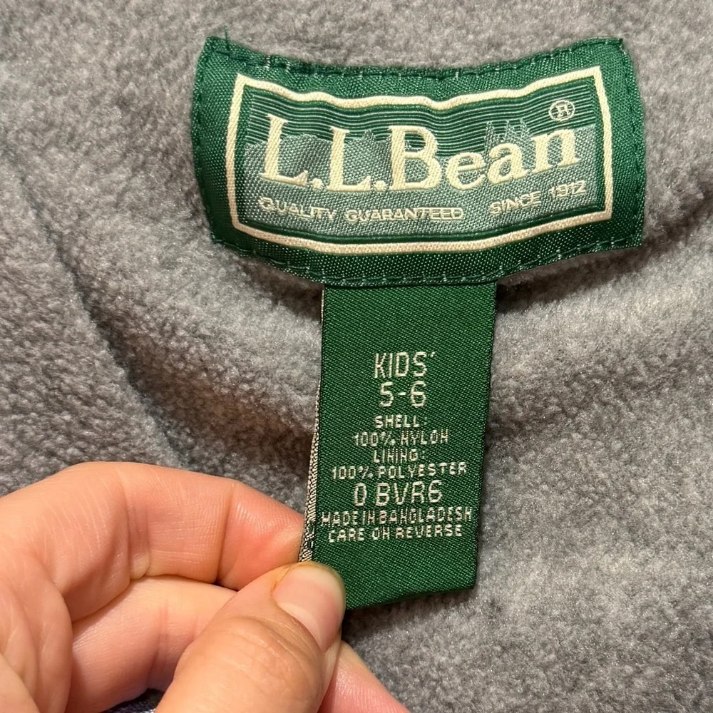 L.L. Bean Kids Blue Hooded Raincoat